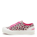 Jazzin Plus Pink Leopard Print Trainers