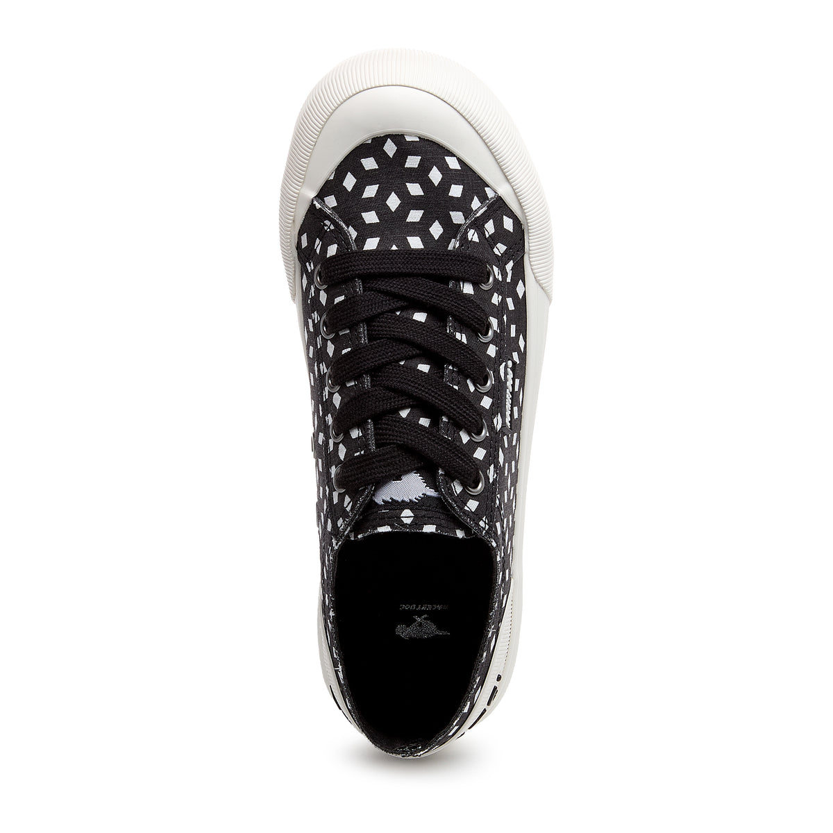 Jazzin Plus Black Geo Print Trainers