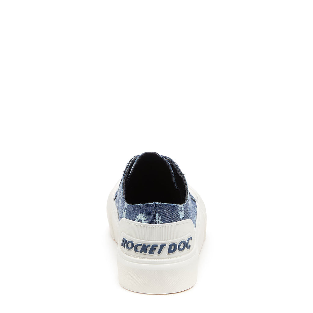 Jazzin Plus Denim Blue Floral Print Trainers
