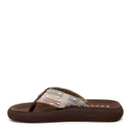 Spotlight Brown Multi Woven Flip Flop | Woven women's flip flop