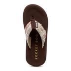 Spotlight Brown Multi Woven Flip Flop | Adjustable strap detail | Women's flip flop | Rocket Dog