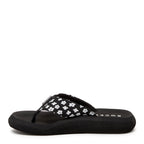 Spotlight Black Ditsy Floral Flip-Flops
