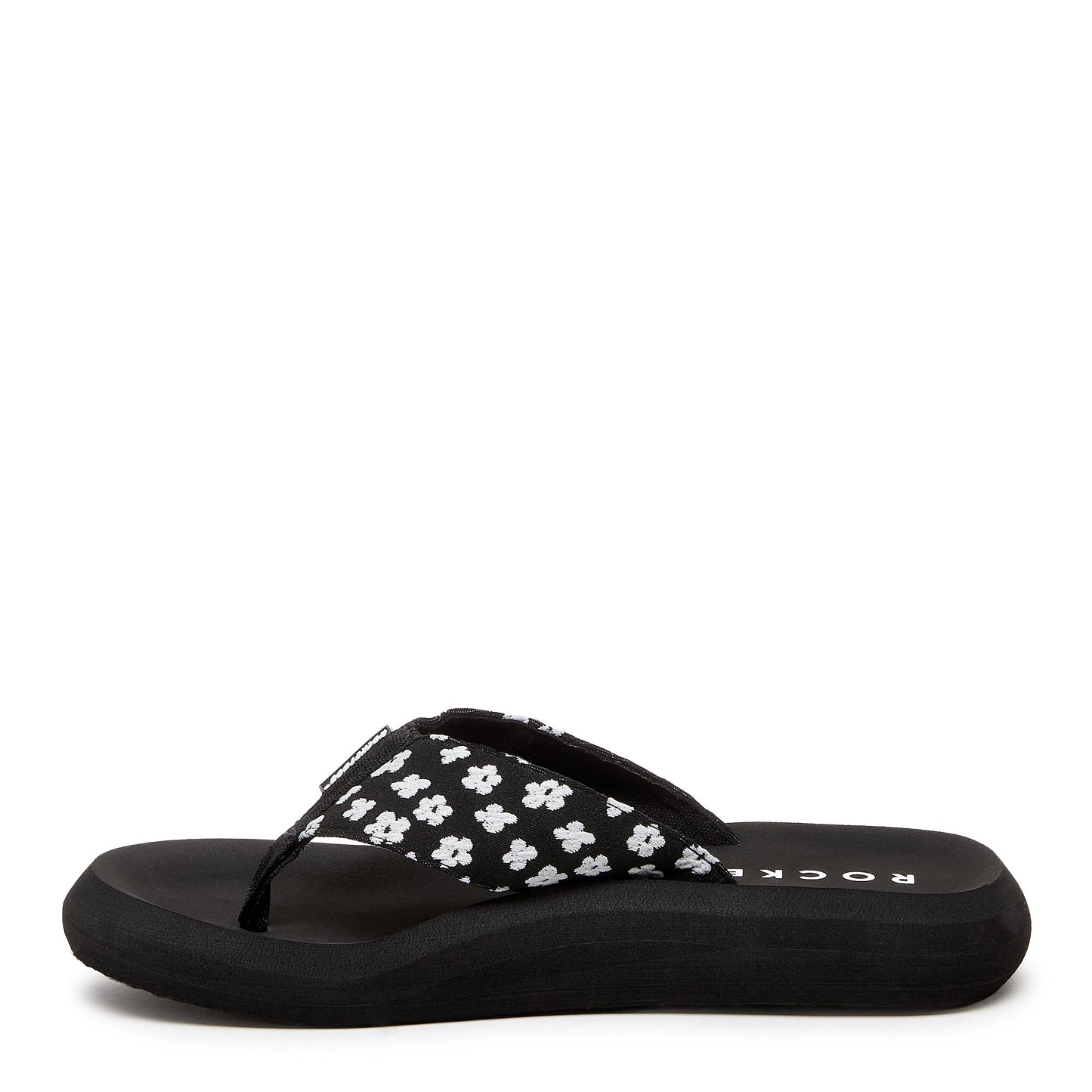 Spotlight Black Ditsy Floral Flip-Flops