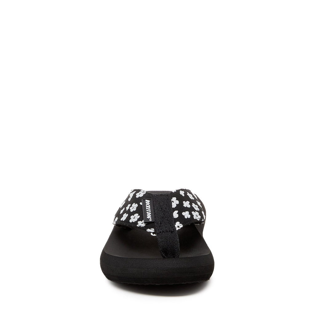 Spotlight Black Ditsy Floral Flip-Flops