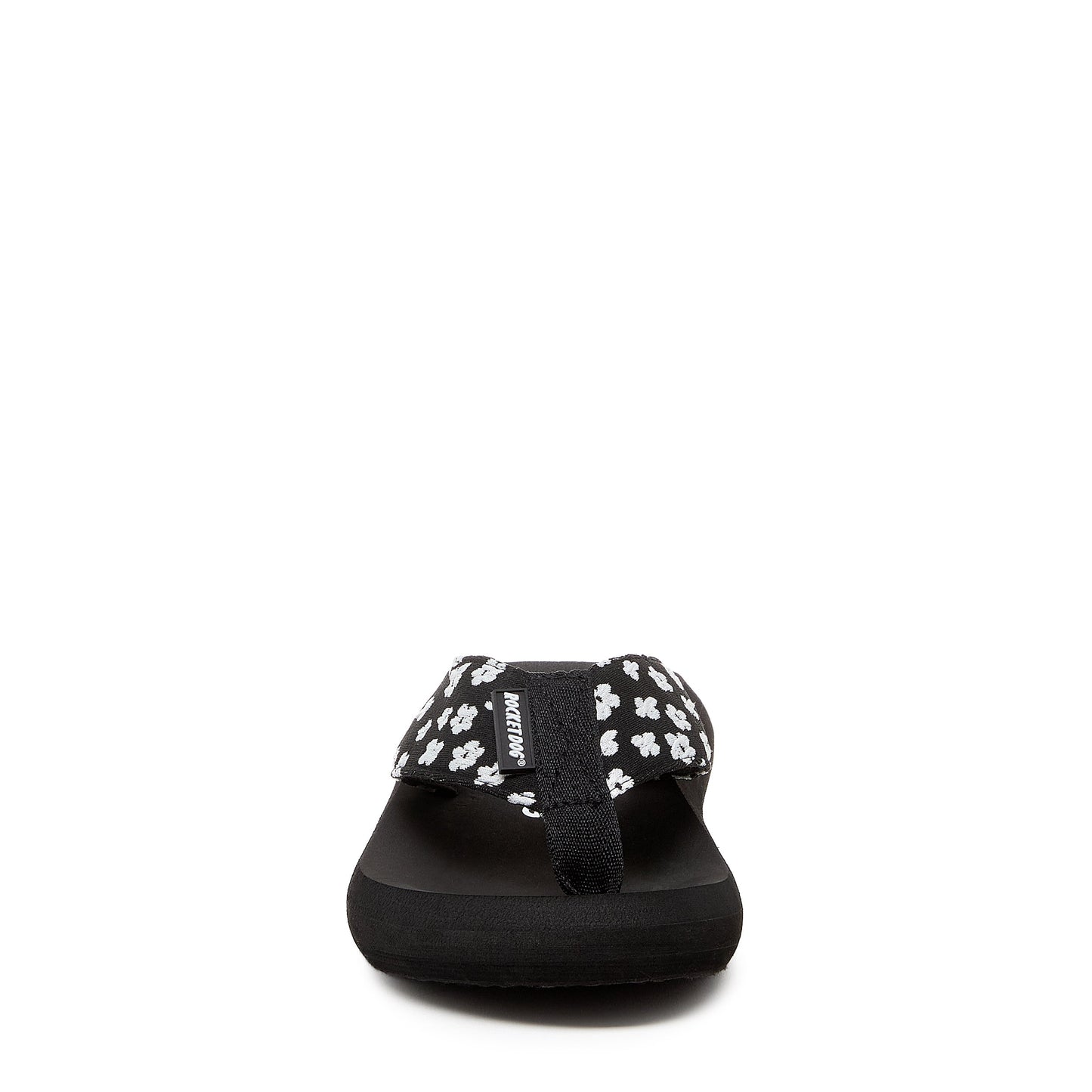Spotlight Black Ditsy Floral Flip-Flops
