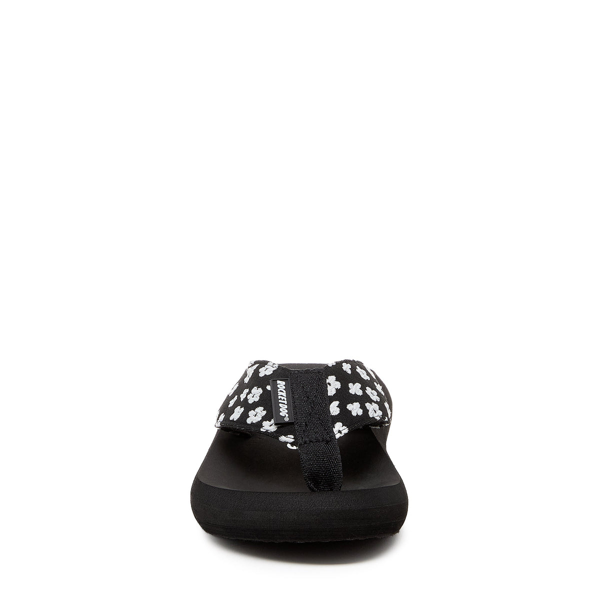 Spotlight Black Ditsy Floral Flip-Flops