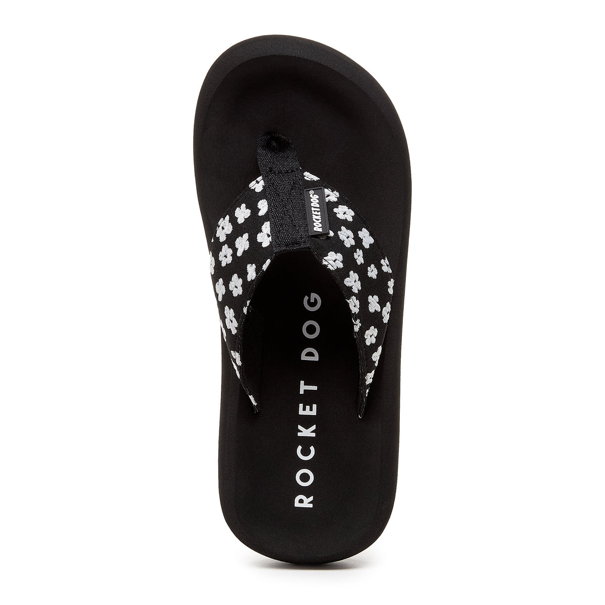 Spotlight Black Ditsy Floral Flip-Flops