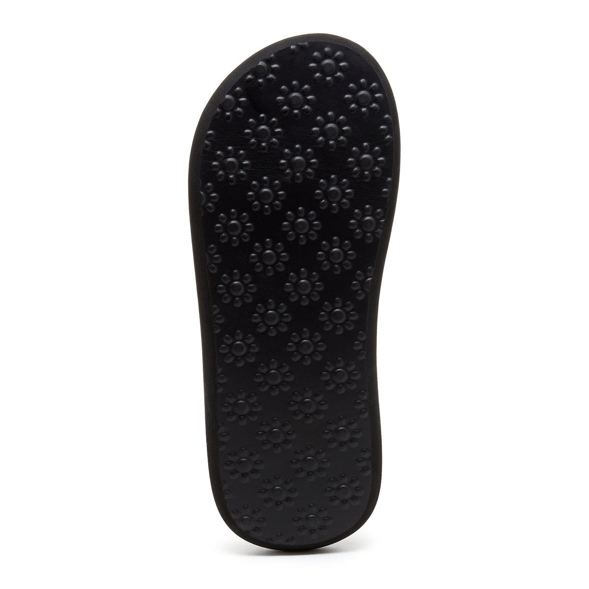 Black outsole of the Rocket Dog Spotlight pink leopard print flip flop