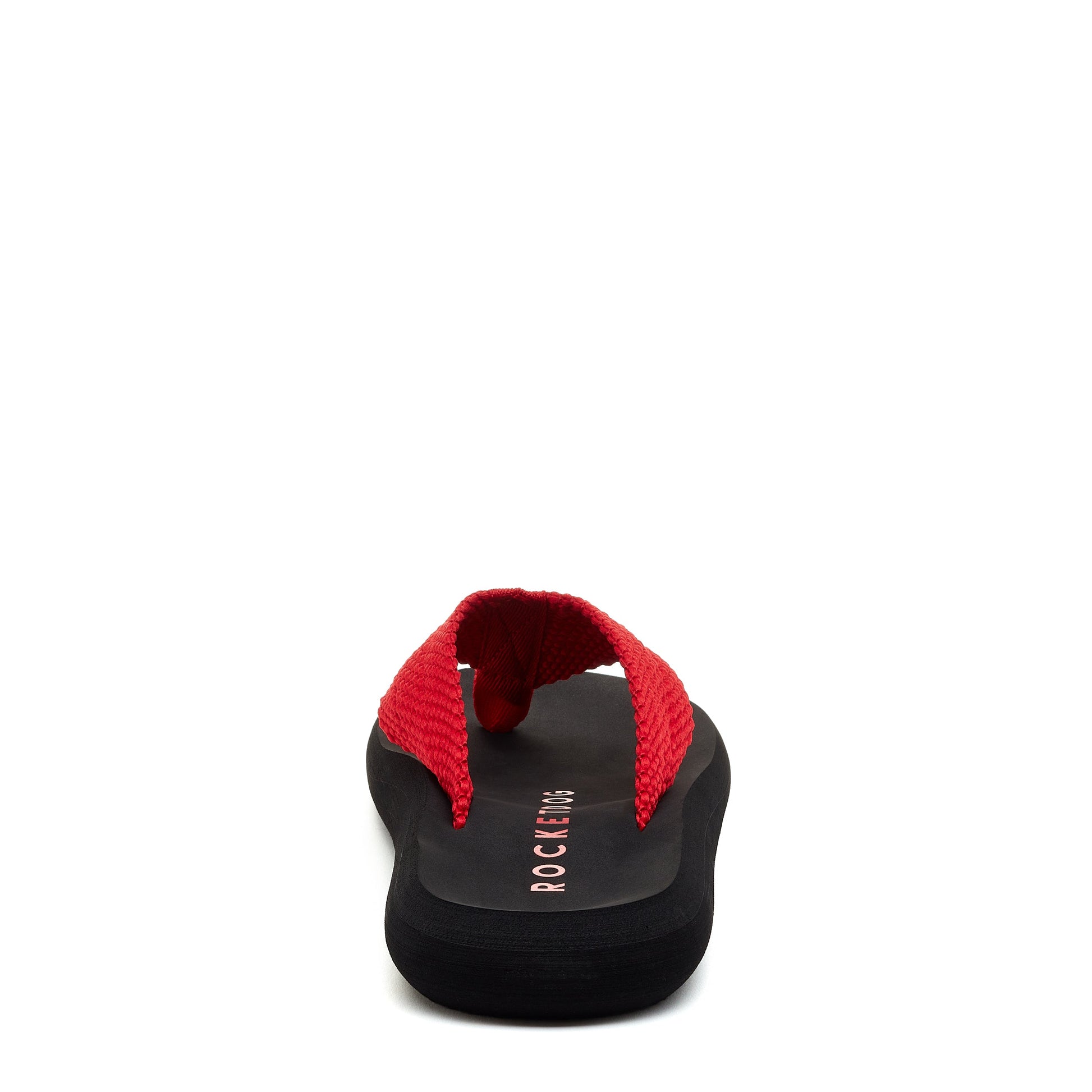 Sunset Red Webbing Flip Flop | Adjustable strap detail | Women's flip flop | Rocket Dog