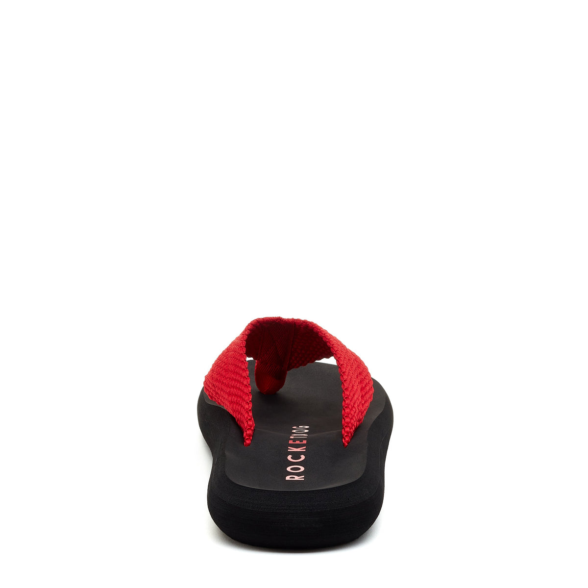 Sunset Red Webbing Flip Flop | Adjustable strap detail | Women's flip flop | Rocket Dog