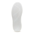 Zap Gold Colour Block Slip-On Trainers in gold and white, outsole view showing ribbed white sole pattern