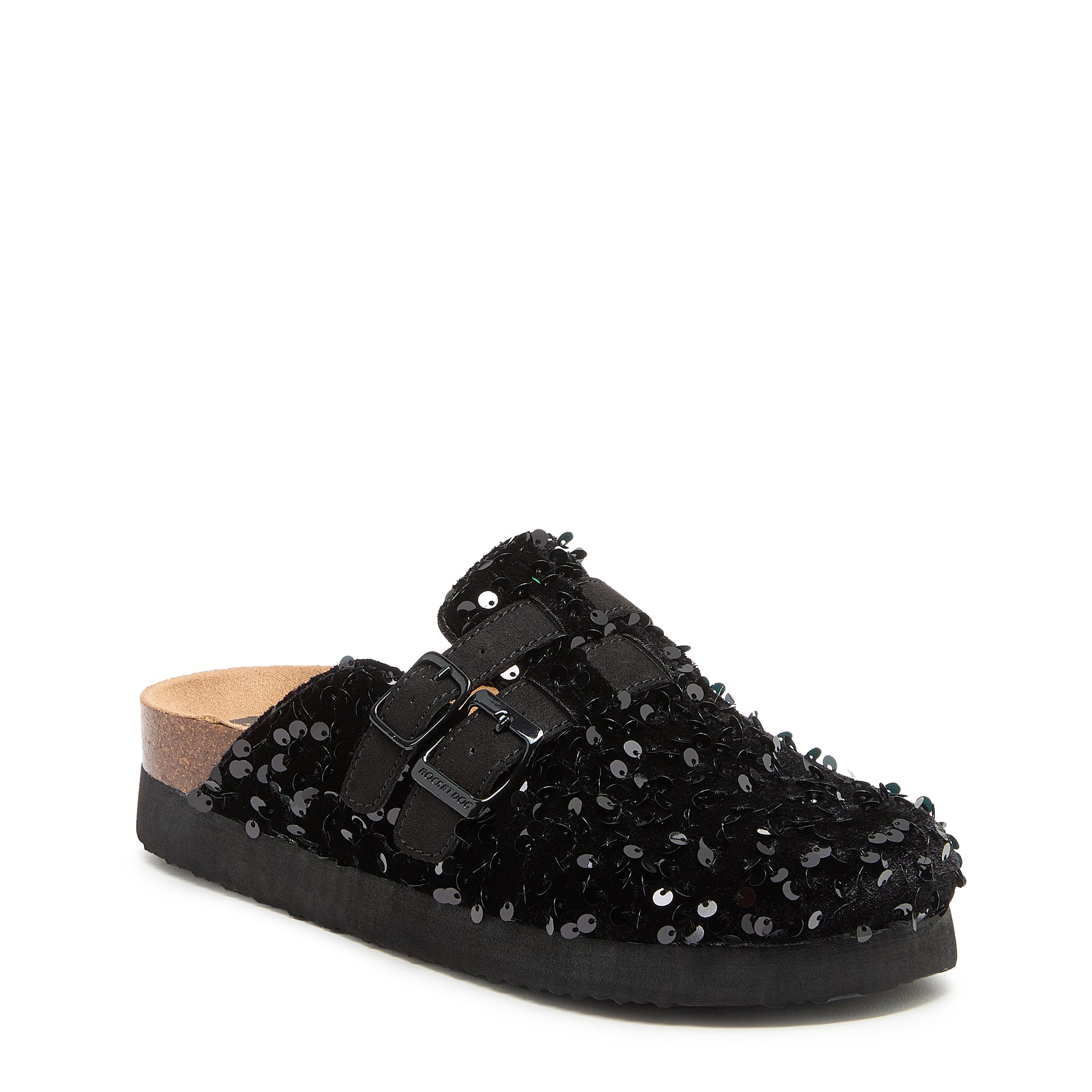 Rocket Dog Abel Plus Black Sequin Clogs