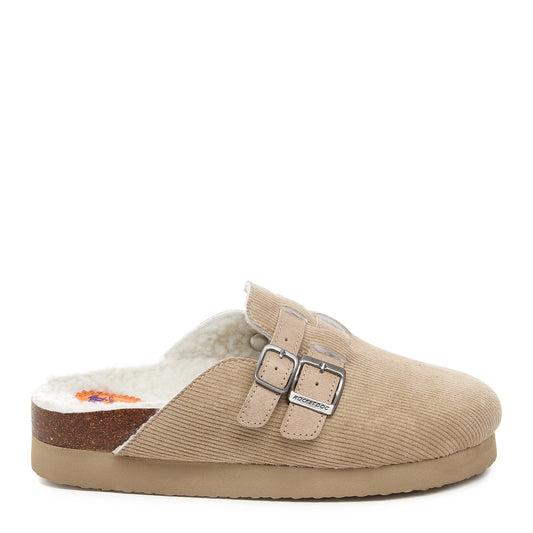 Abel Plus Fuzzy Taupe Clogs