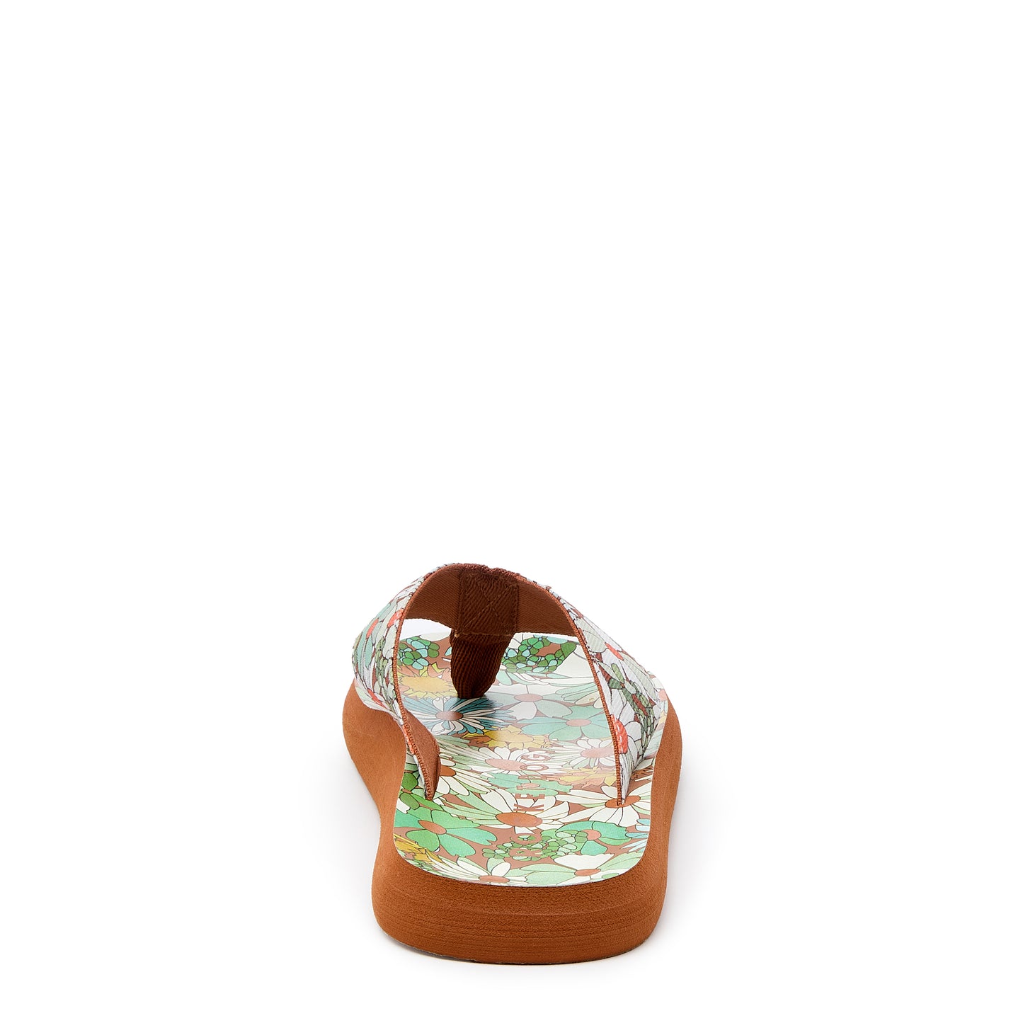 Adios Brown Floral Flip-Flops