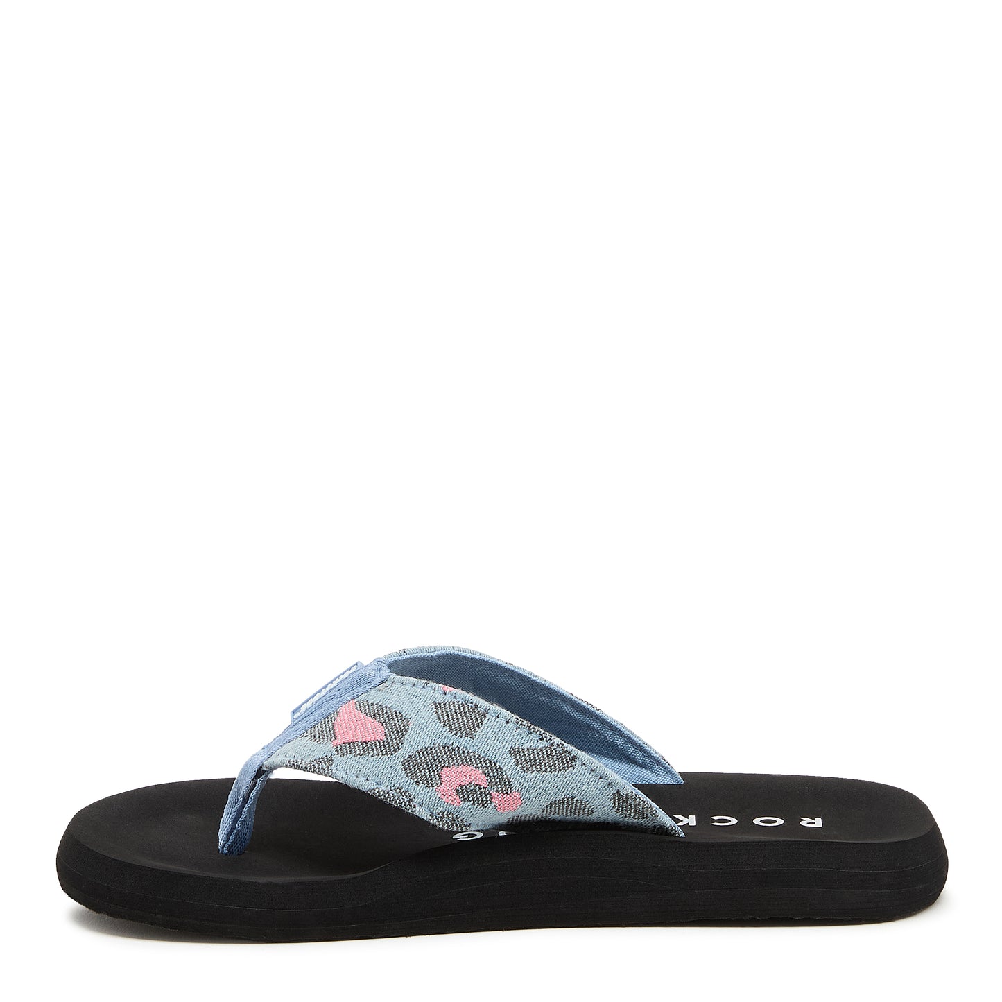Adios Light Blue Leopard Print Flip-Flops