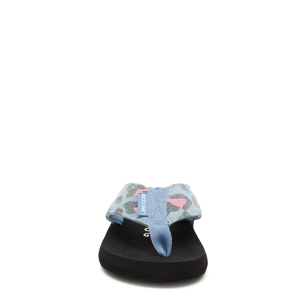 Adios Light Blue Leopard Print Flip-Flops