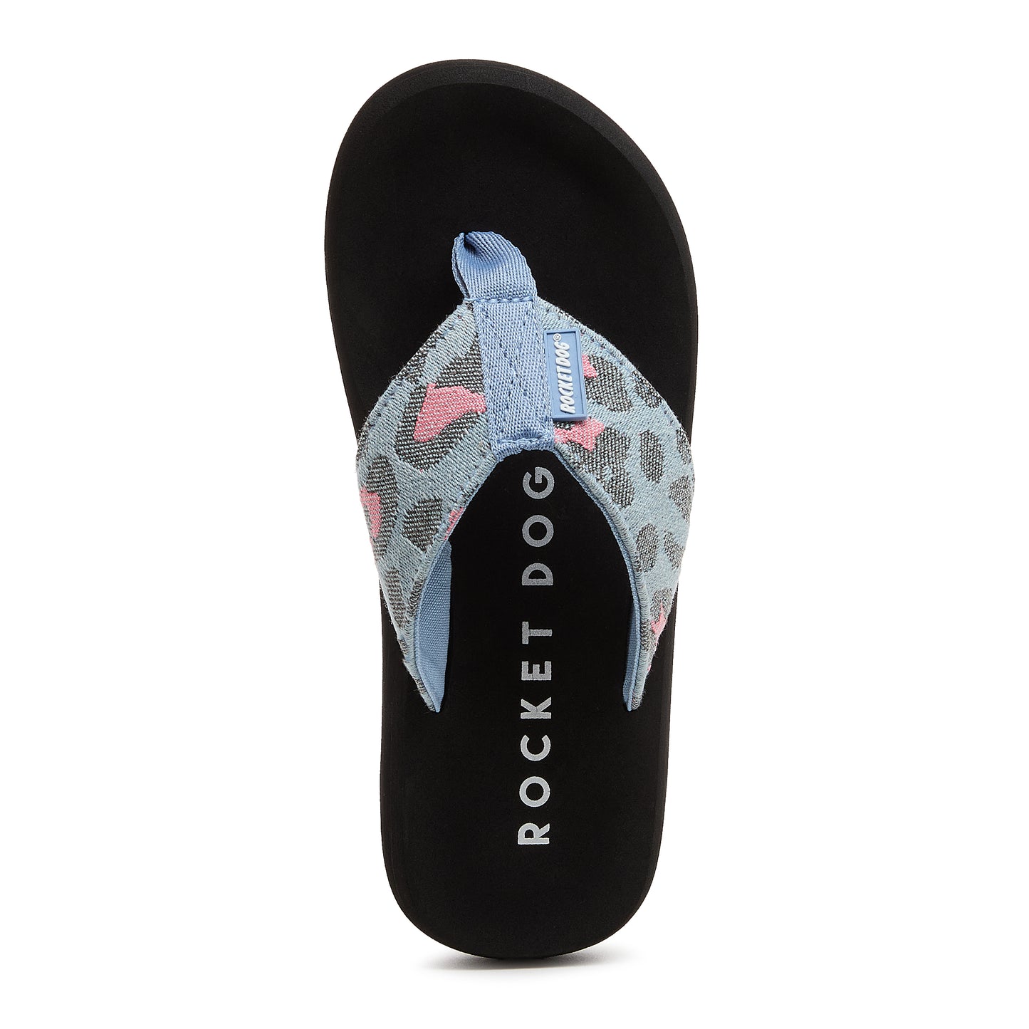 Adios Light Blue Leopard Print Flip-Flops