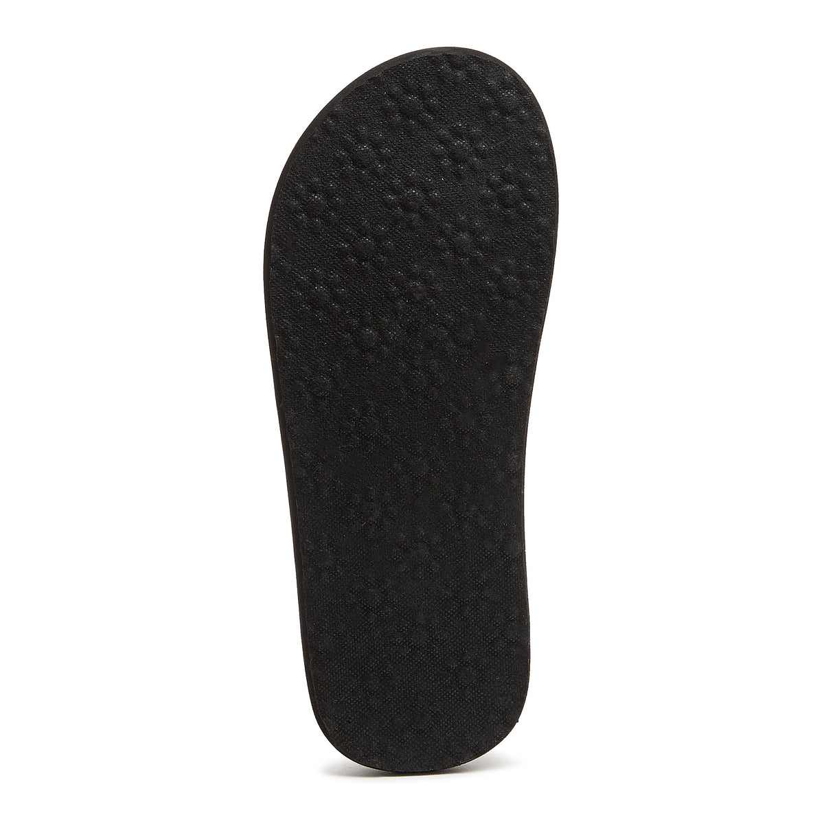 Black outsole of the Rocket Dog Adios light blue leopard print flip flop