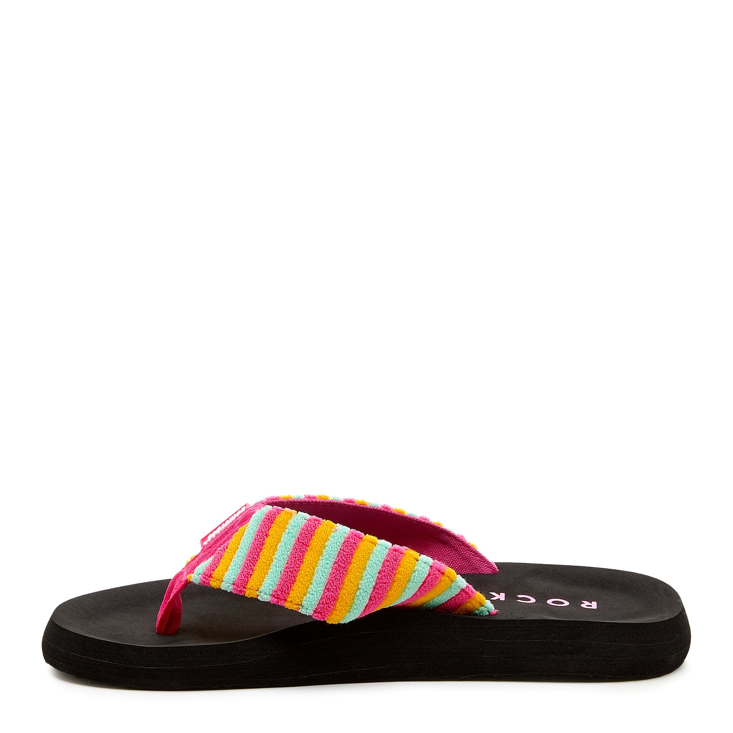 Adios Hot Pink Stripe Flip-Flops
