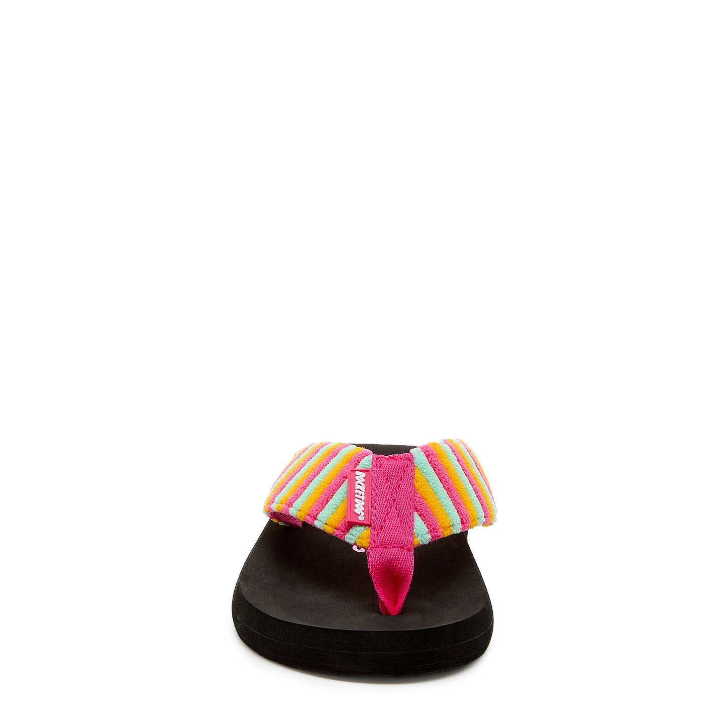 Adios Hot Pink Stripe Flip-Flops