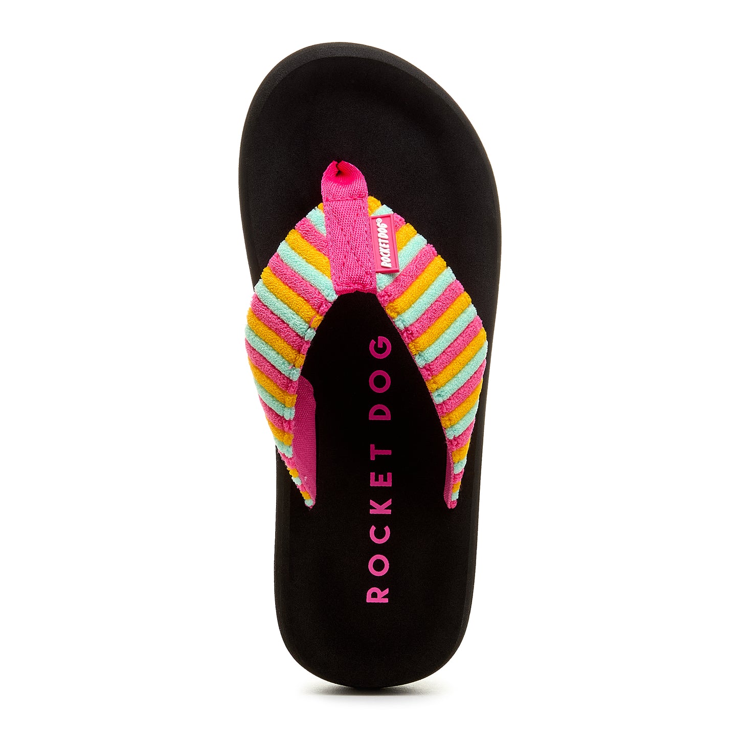 Adios Hot Pink Stripe Flip-Flops