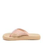 Inner side of the Adios light pink snake print flip flop