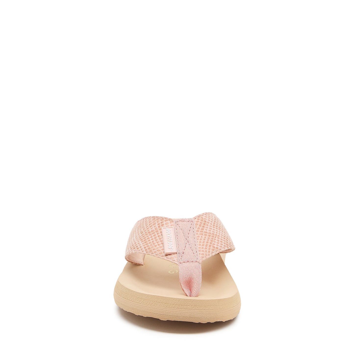 Adios Light Pink Snake Print Flip-Flops