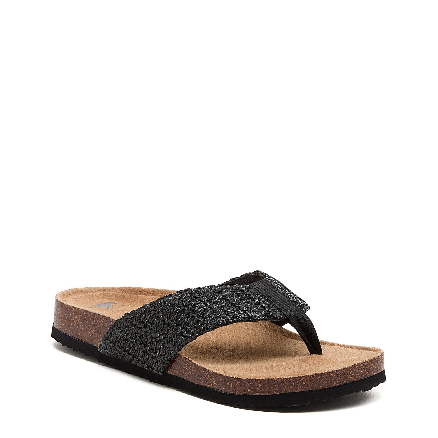 Aloha Black multi Flip Flops | Black multi woven cotton straps women's beach flip flop