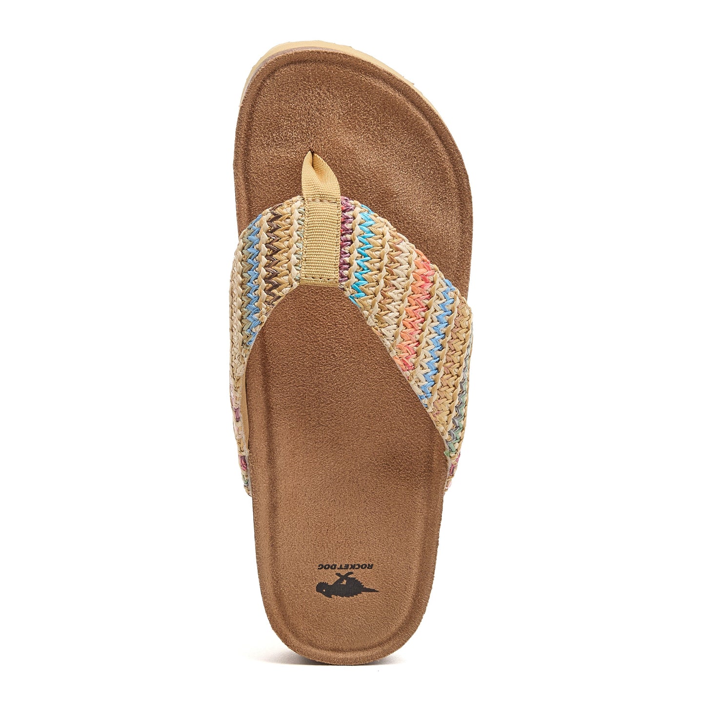 Aloha Natural Multi Flip Flops | Comfort detail | Women's beach flip flop | Rocket Dog