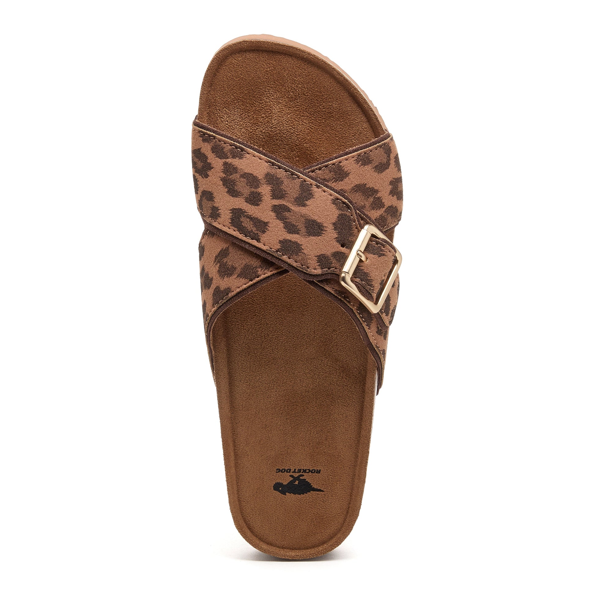 Rocket Dog Women’s Annie Tan Leopard Print Slide Sandal