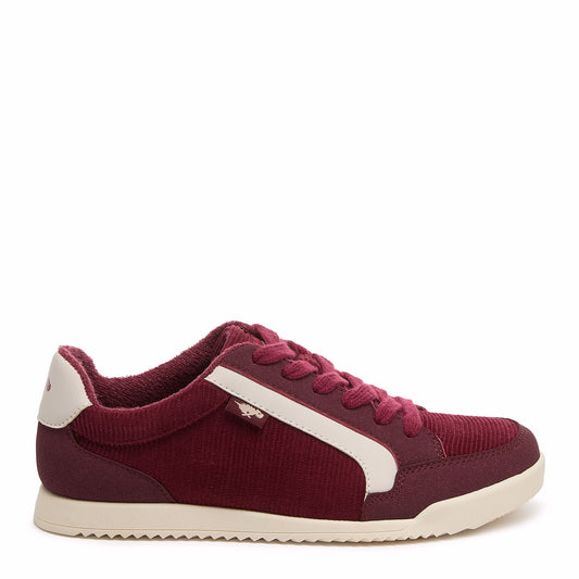 Bolt Burgundy Corduroy Trainers