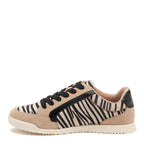 Bolt Tan Animal Print Trainers
