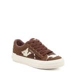 Cheery Brown Cow Print Trainers