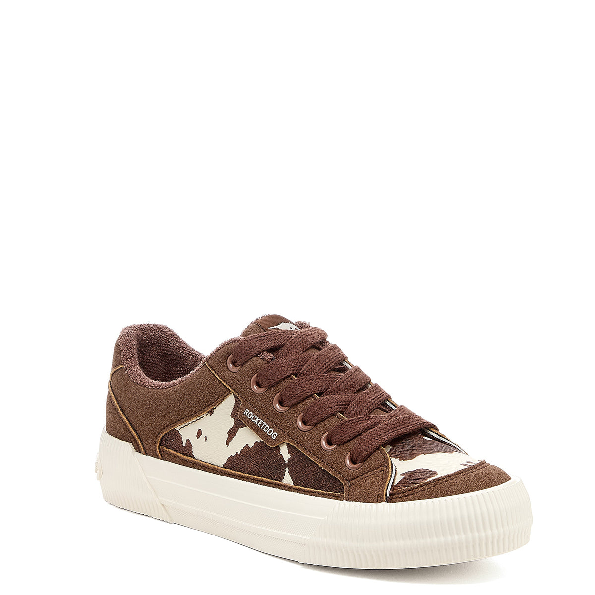 Cheery Brown Cow Print Trainers