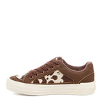 Cheery Brown Cow Print Trainers