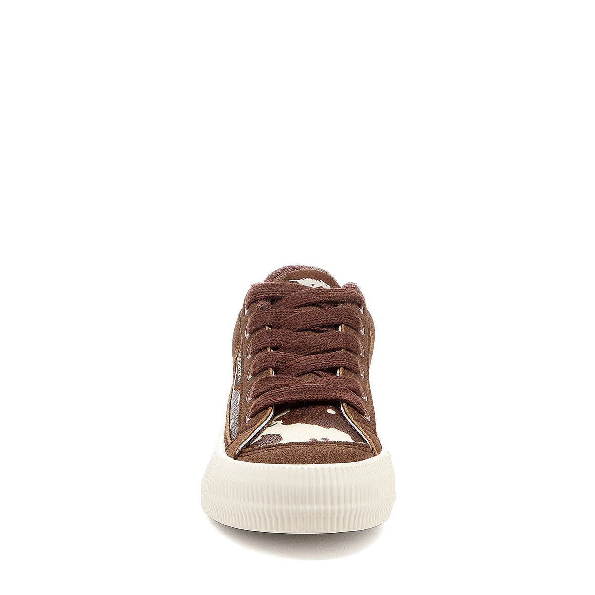 Cheery Brown Cow Print Trainers