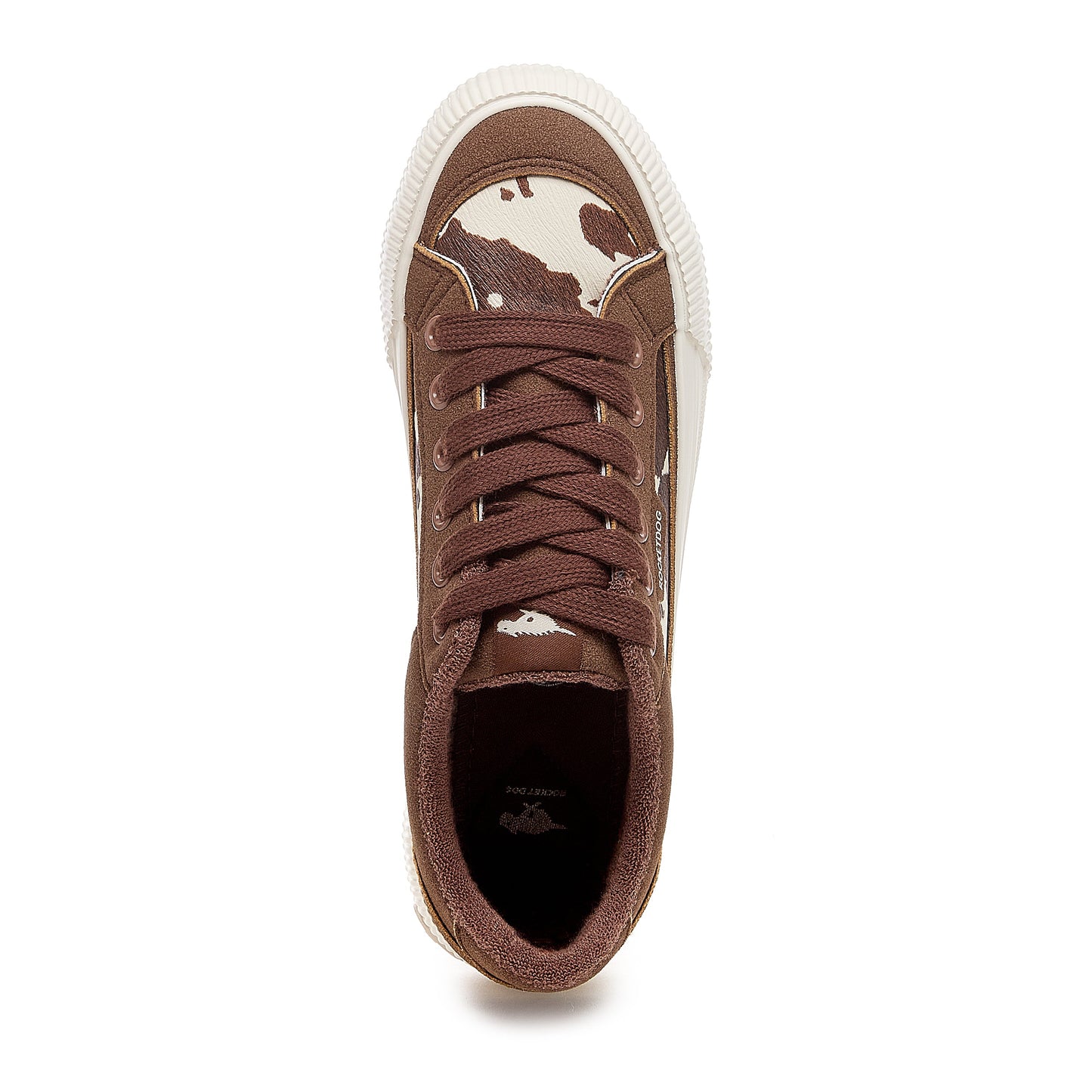Cheery Brown Cow Print Trainers