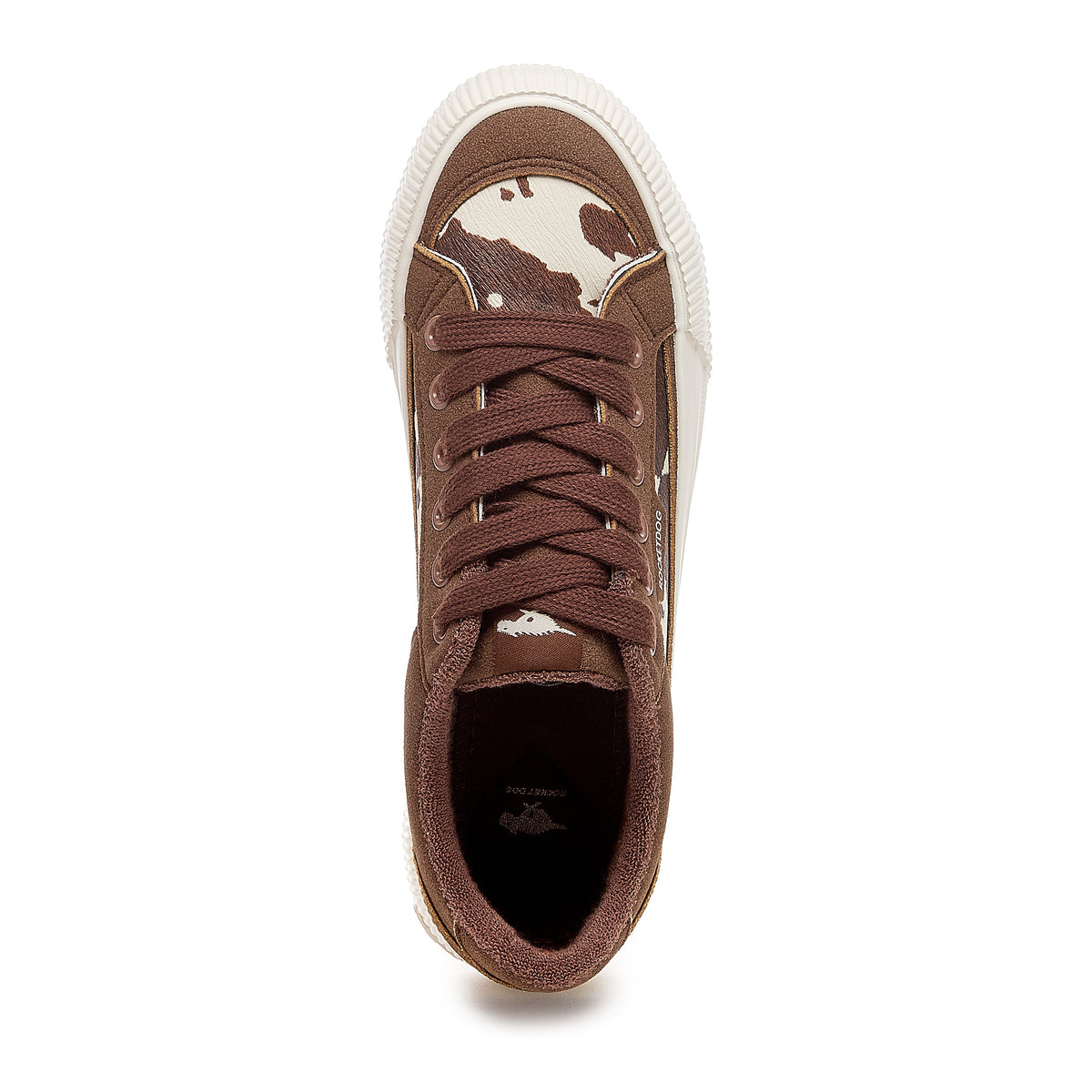 Cheery Brown Cow Print Trainers