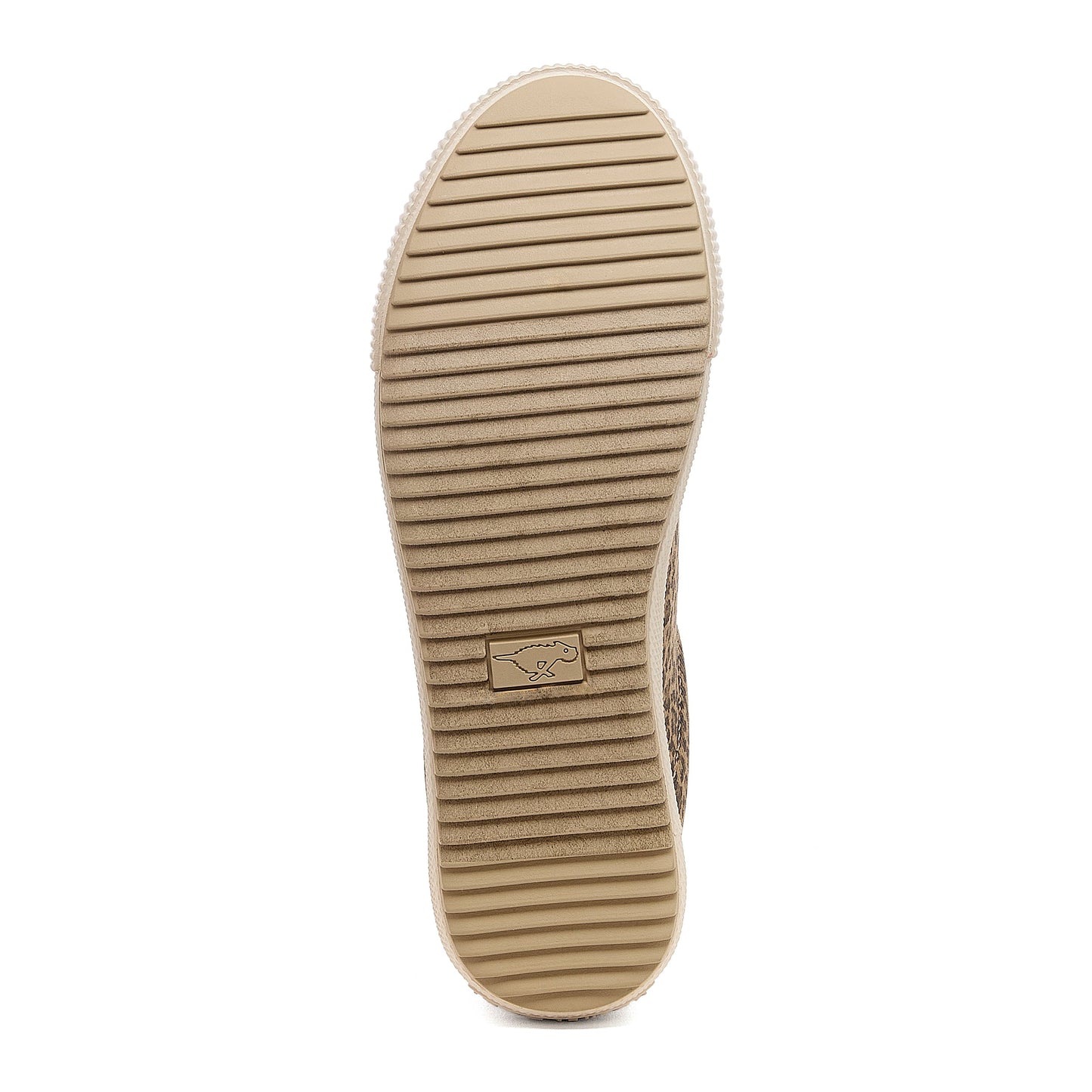Cheery Tan Low-profile Trainers sole view showing tan ridged outsole and Rocket Dog logo detail