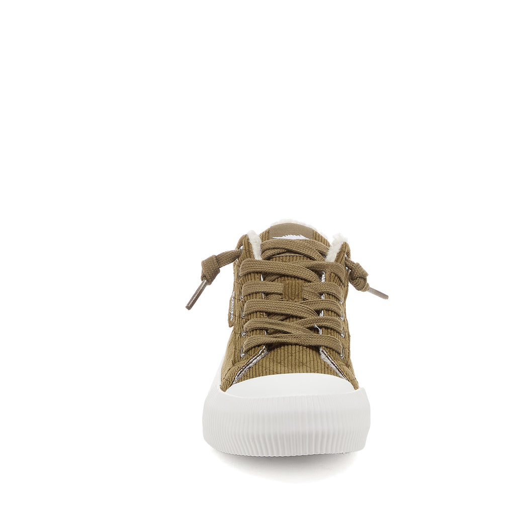 Cheery Olive Corduroy Mule Trainers