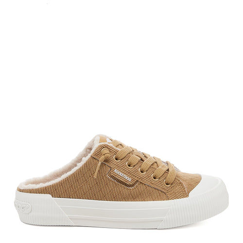 Cheery Tan Corduroy Mule Trainers