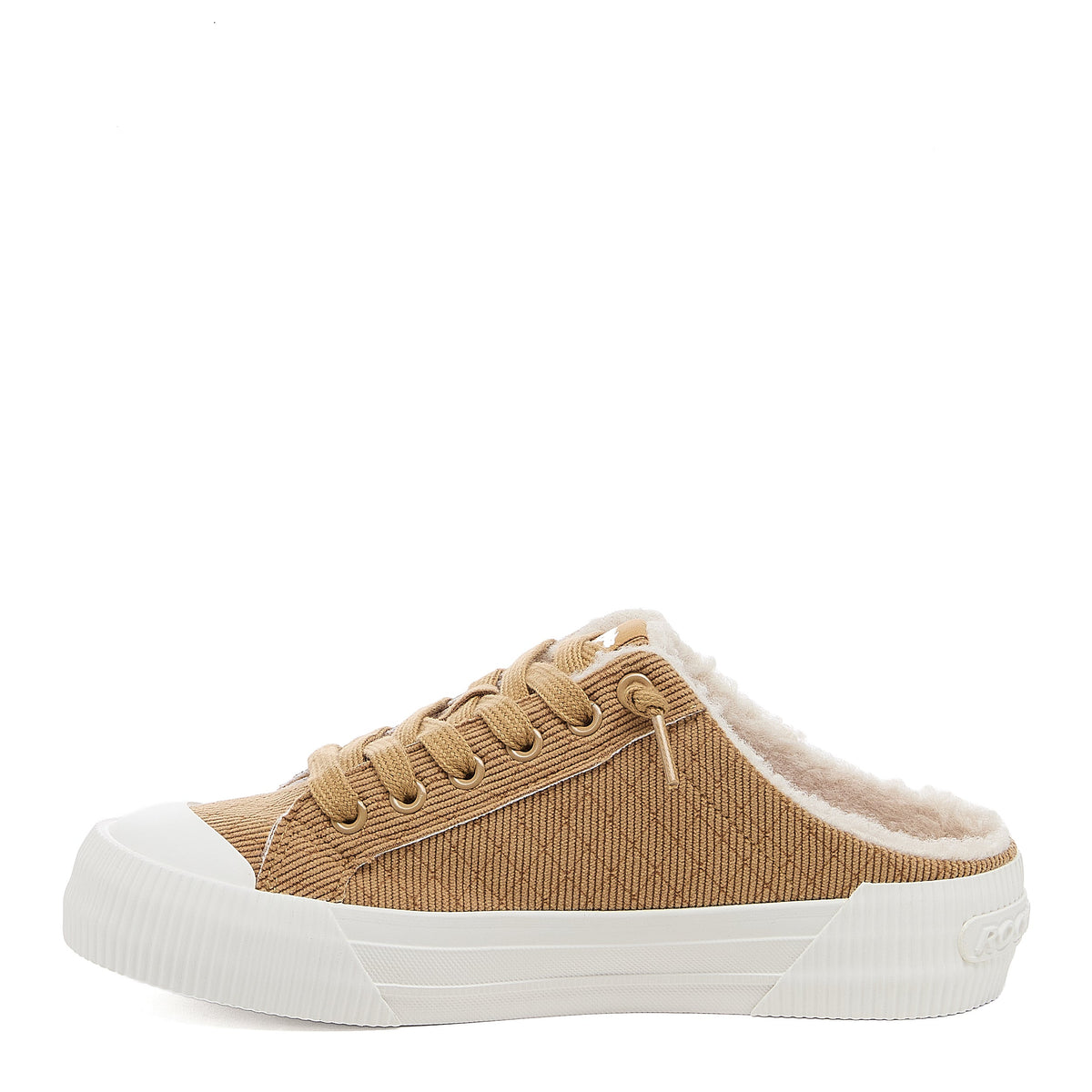 Cheery Tan Corduroy Mule Trainers