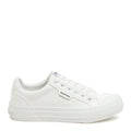 Side view of the Rocket Dog Cheery Sport white trainer, white upper and platform sole