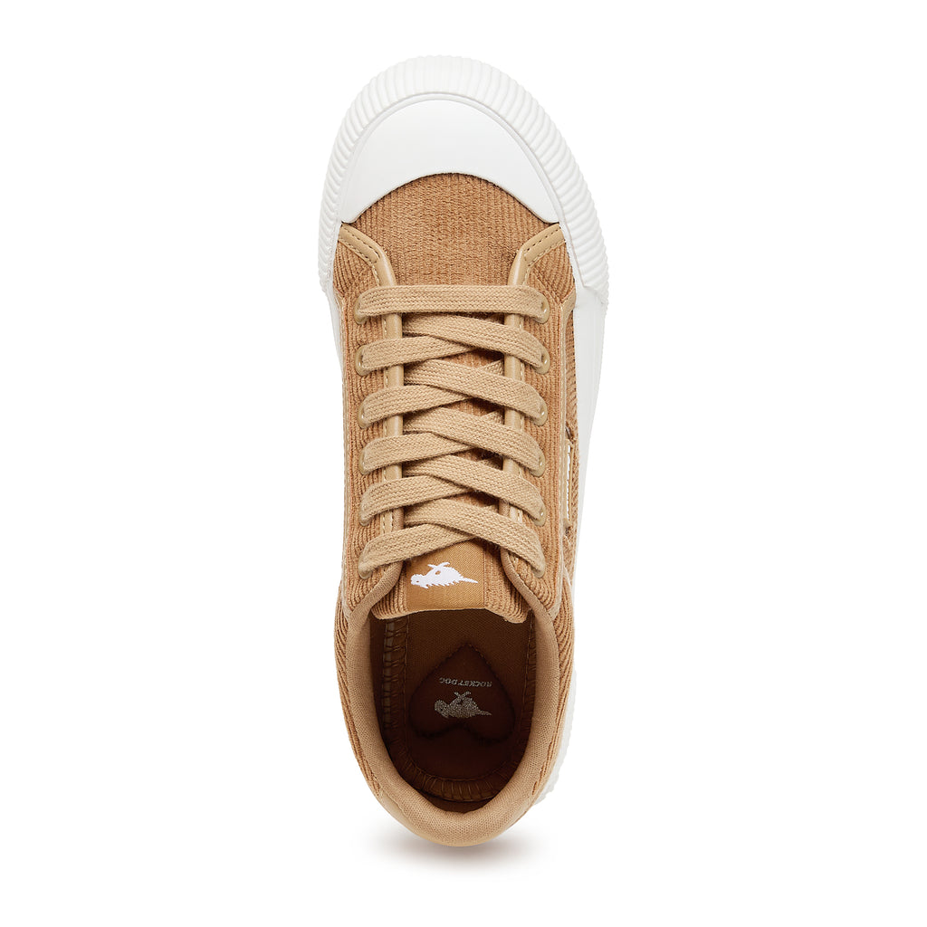 Cheery Tan Corduroy Trainers