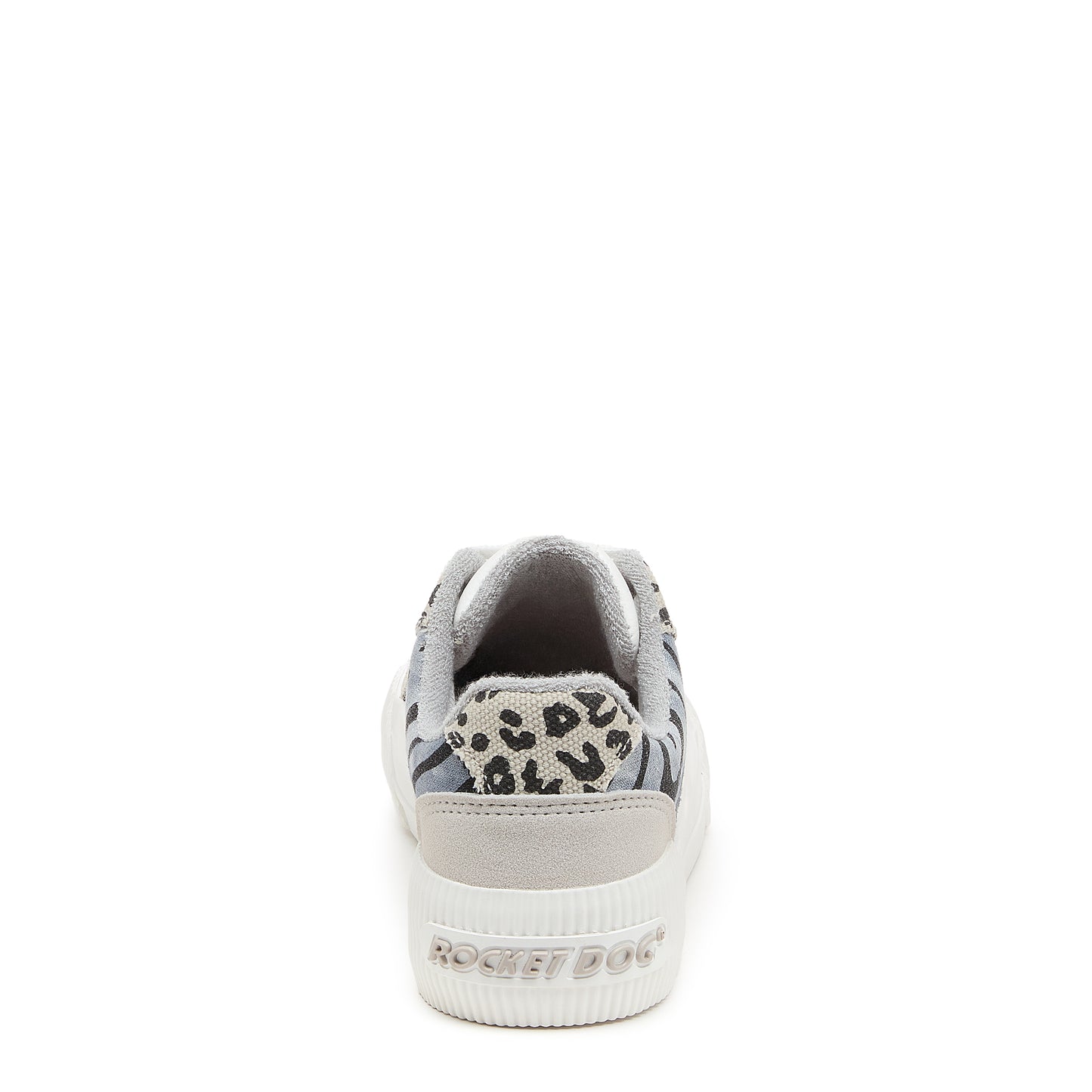 Cheery Grey Animal Print Colour Block Trainers