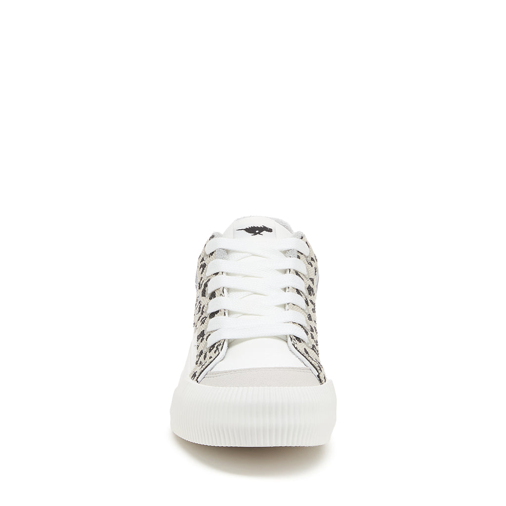 Cheery Grey Animal Print Colour Block Trainers