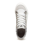 Cheery Grey Animal Print Colour Block Trainers