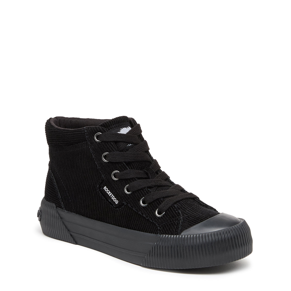Cheery Black Corduroy High-top Trainers