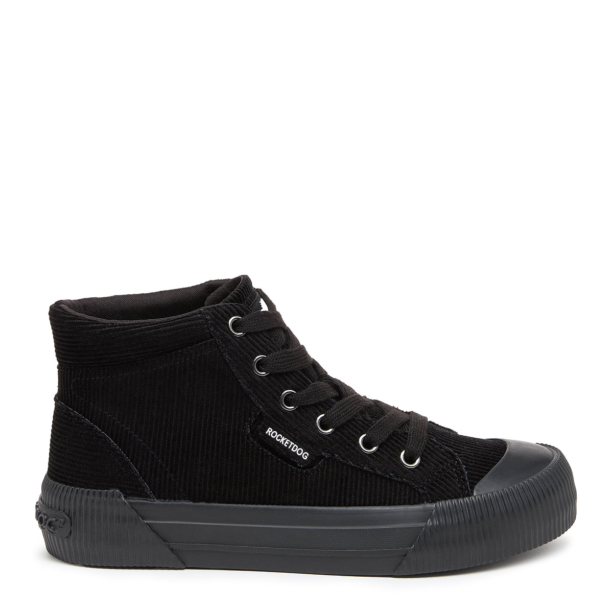 Cheery Black Corduroy High-top Trainers