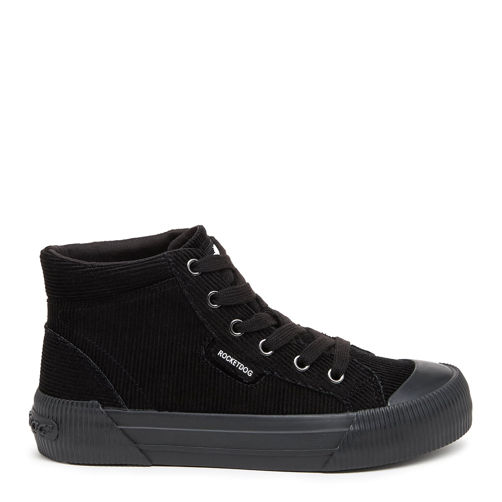 Cheery Black Corduroy High-top Trainers